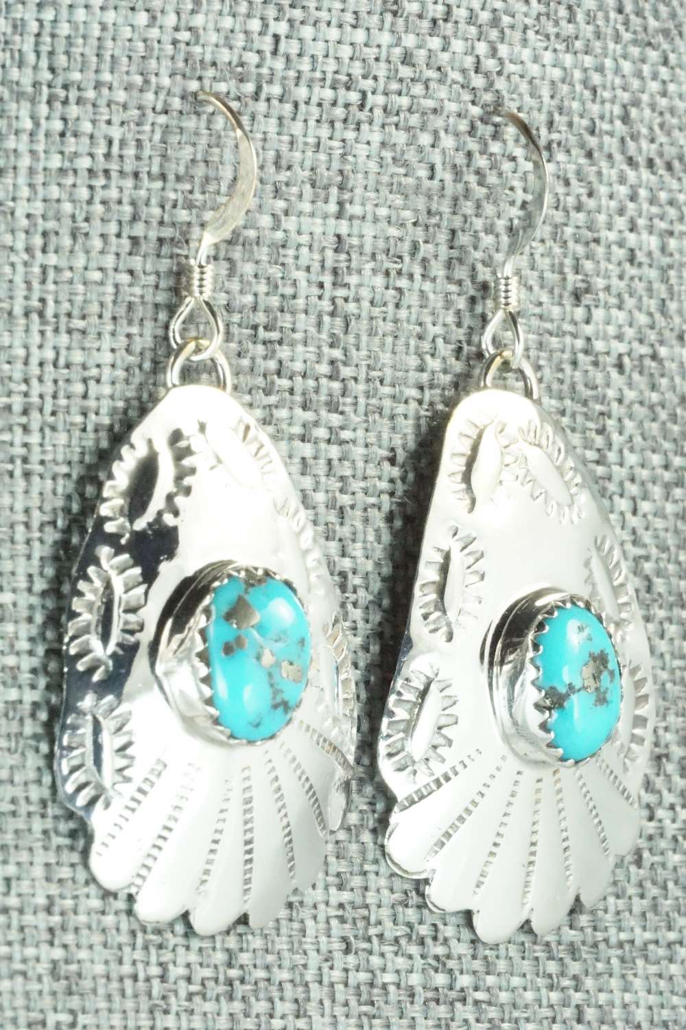 Turquoise and Sterling Silver Earrings - Roger Pino