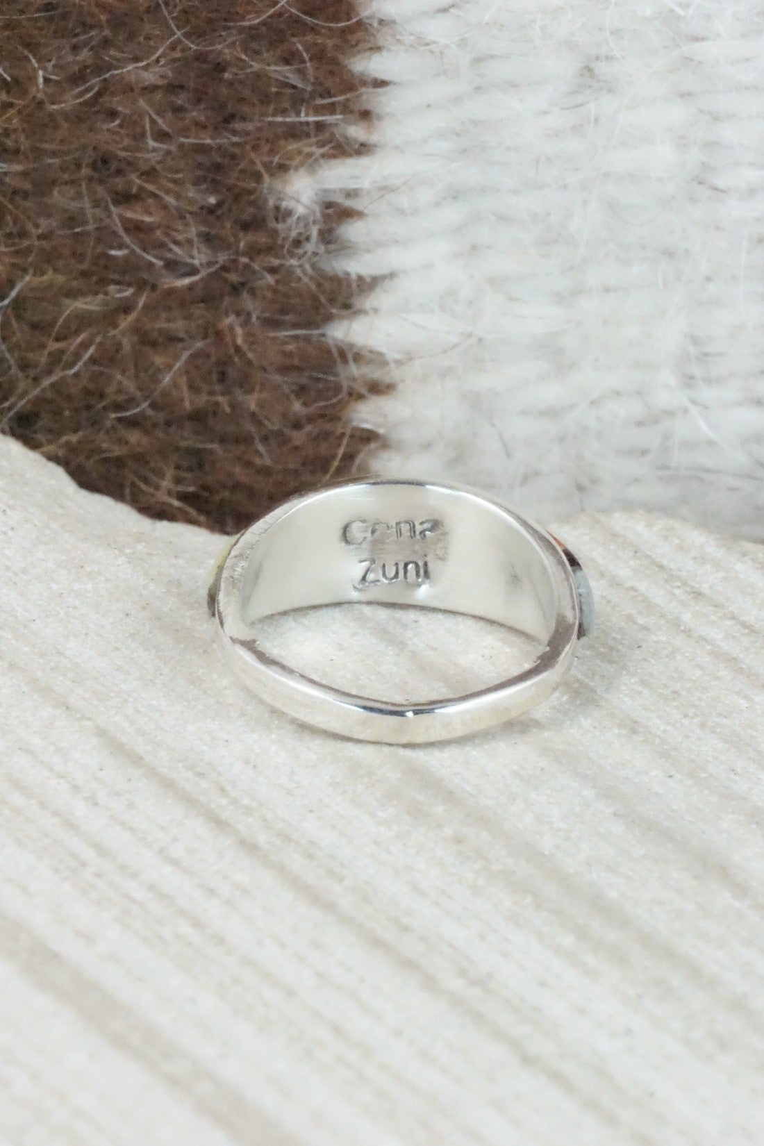 Multi Stone & Sterling Silver Ring - Cena Hernandez - Size 5