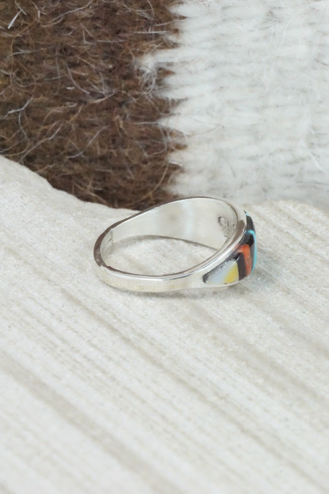 Multi Stone & Sterling Silver Ring - Cena Hernandez - Size 5