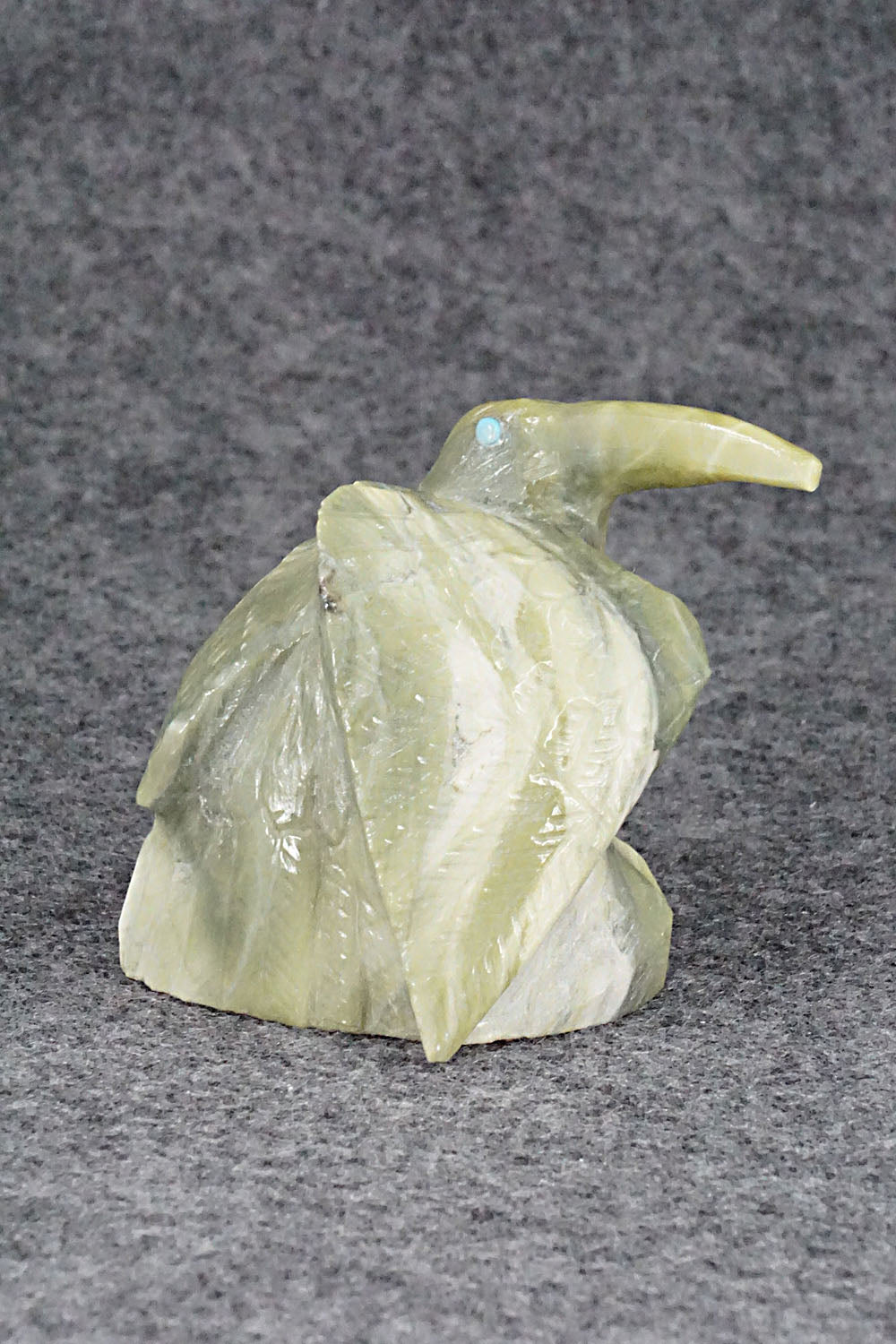 Hummingbird Zuni Fetish Carving - Derrick Kaamasee