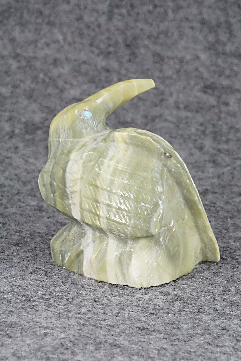 Hummingbird Zuni Fetish Carving - Derrick Kaamasee