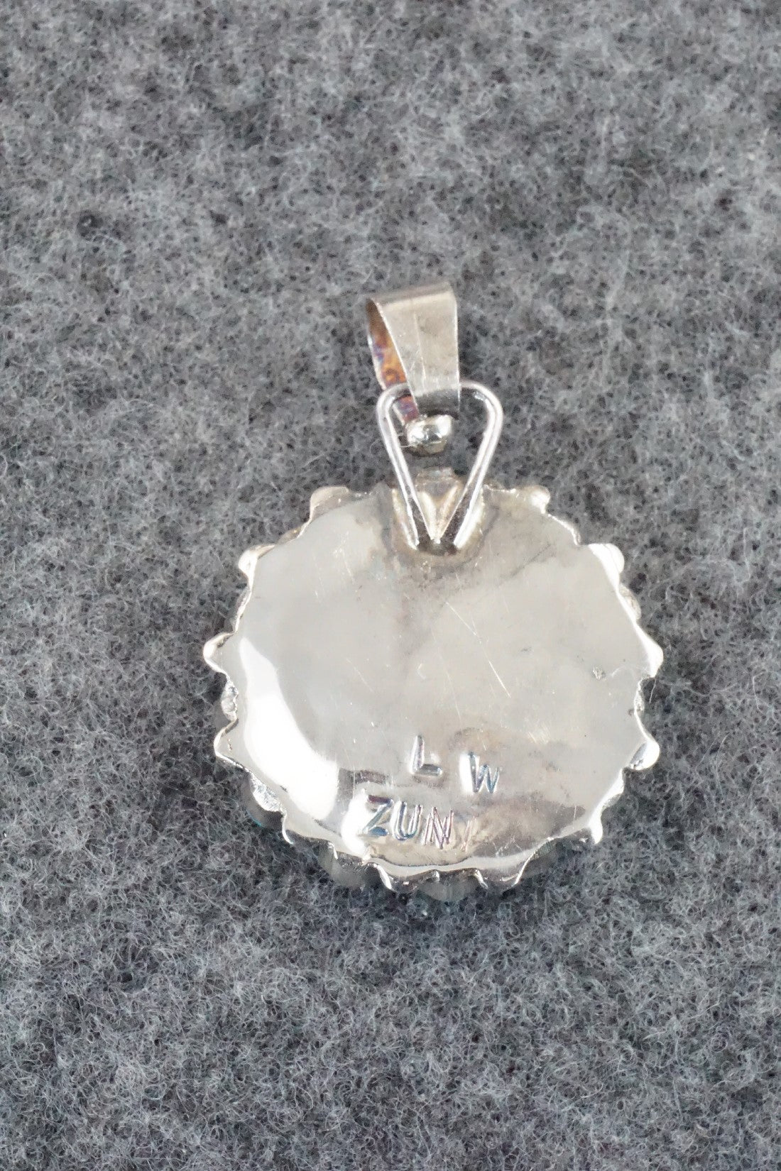 Turquoise & Sterling Silver Pendant - Lorencita Walela