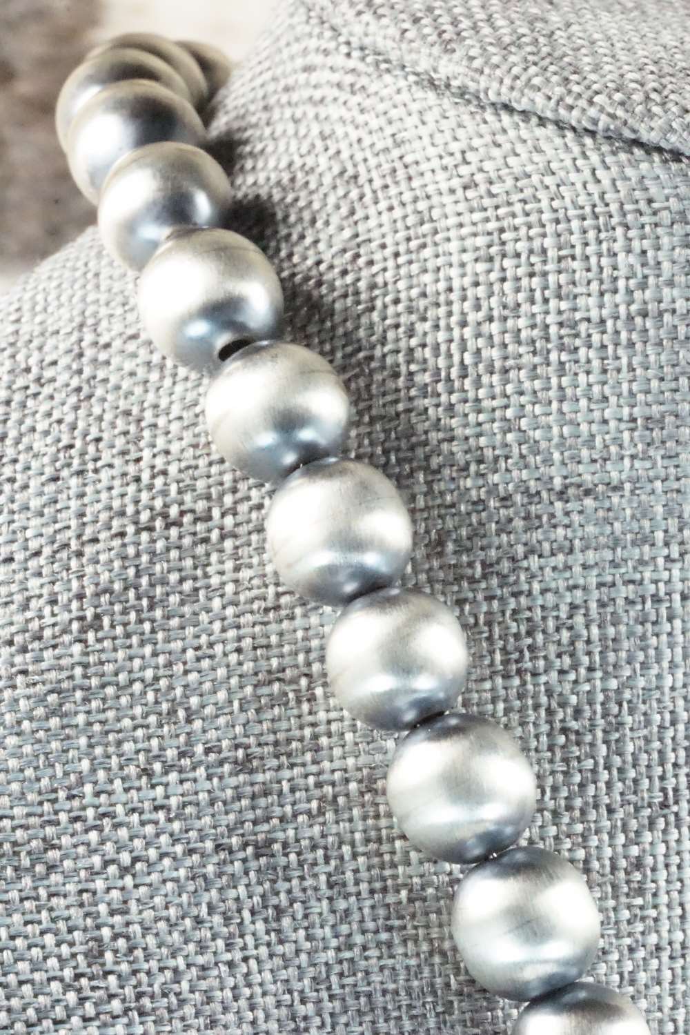 Turquoise and Sterling Silver Navajo Pearl Necklace - Jan Mariano