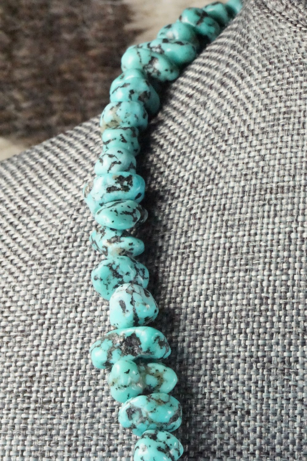 Turquoise & Sterling Silver Necklace - Louise Joe