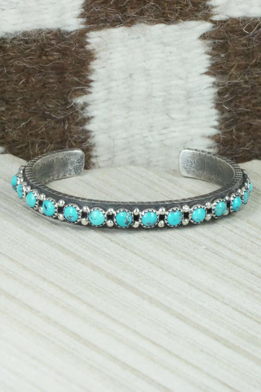 Turquoise & Sterling Silver Bracelet - Ernest Rangel
