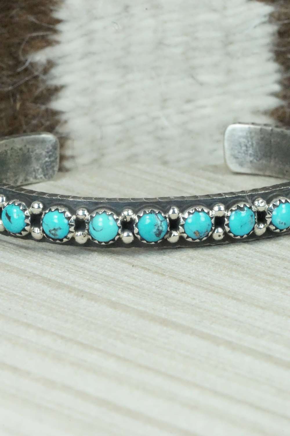 Turquoise & Sterling Silver Bracelet - Ernest Rangel