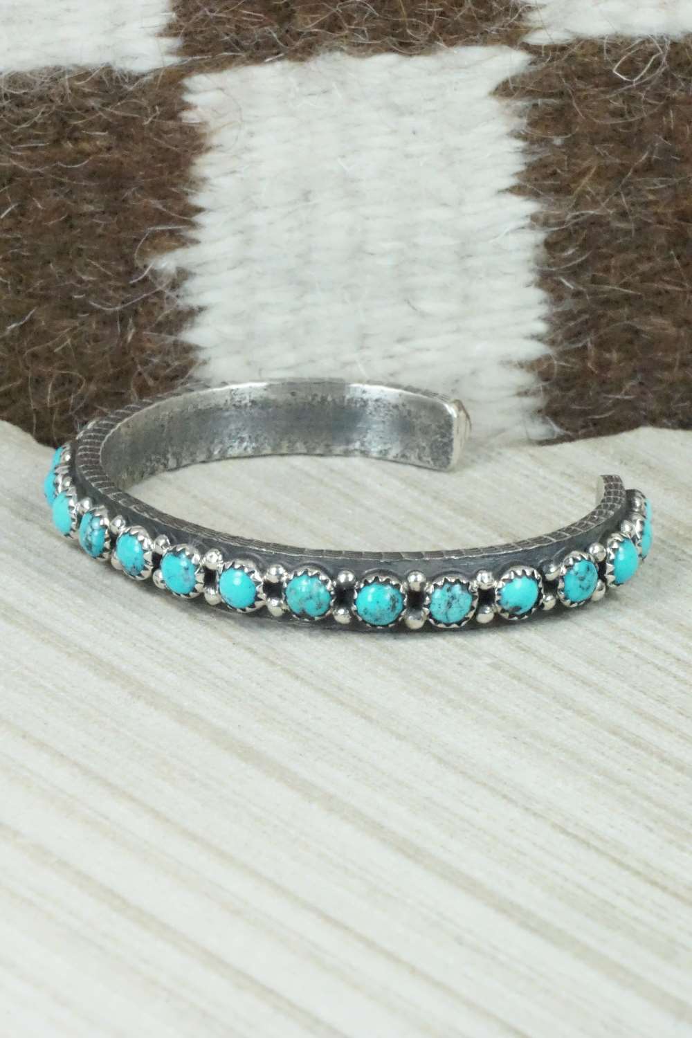 Turquoise & Sterling Silver Bracelet - Ernest Rangel