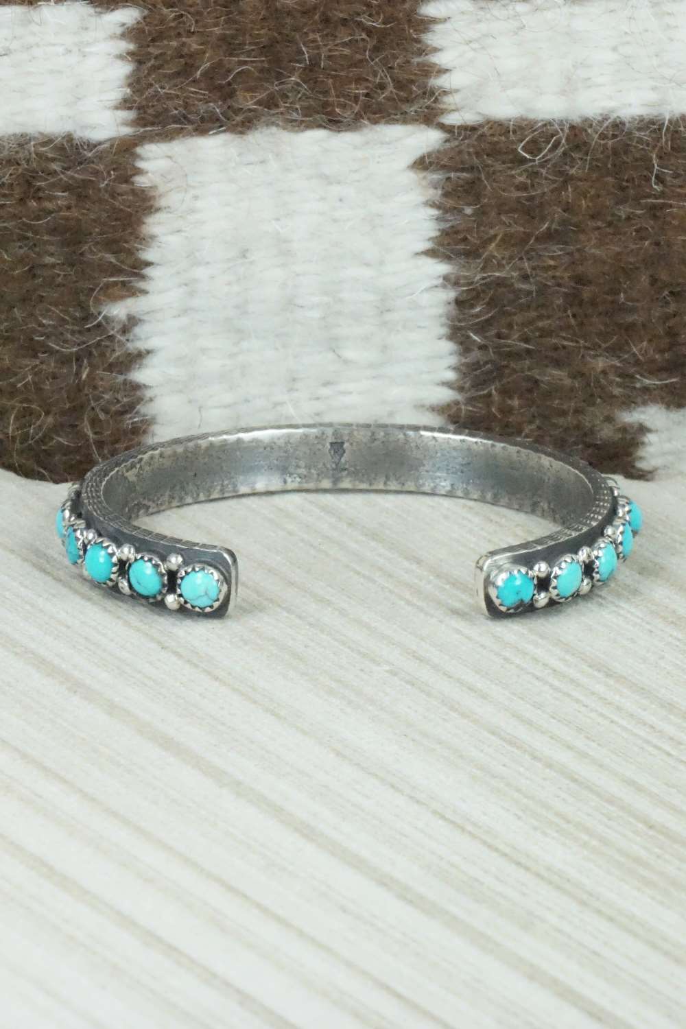 Turquoise & Sterling Silver Bracelet - Ernest Rangel