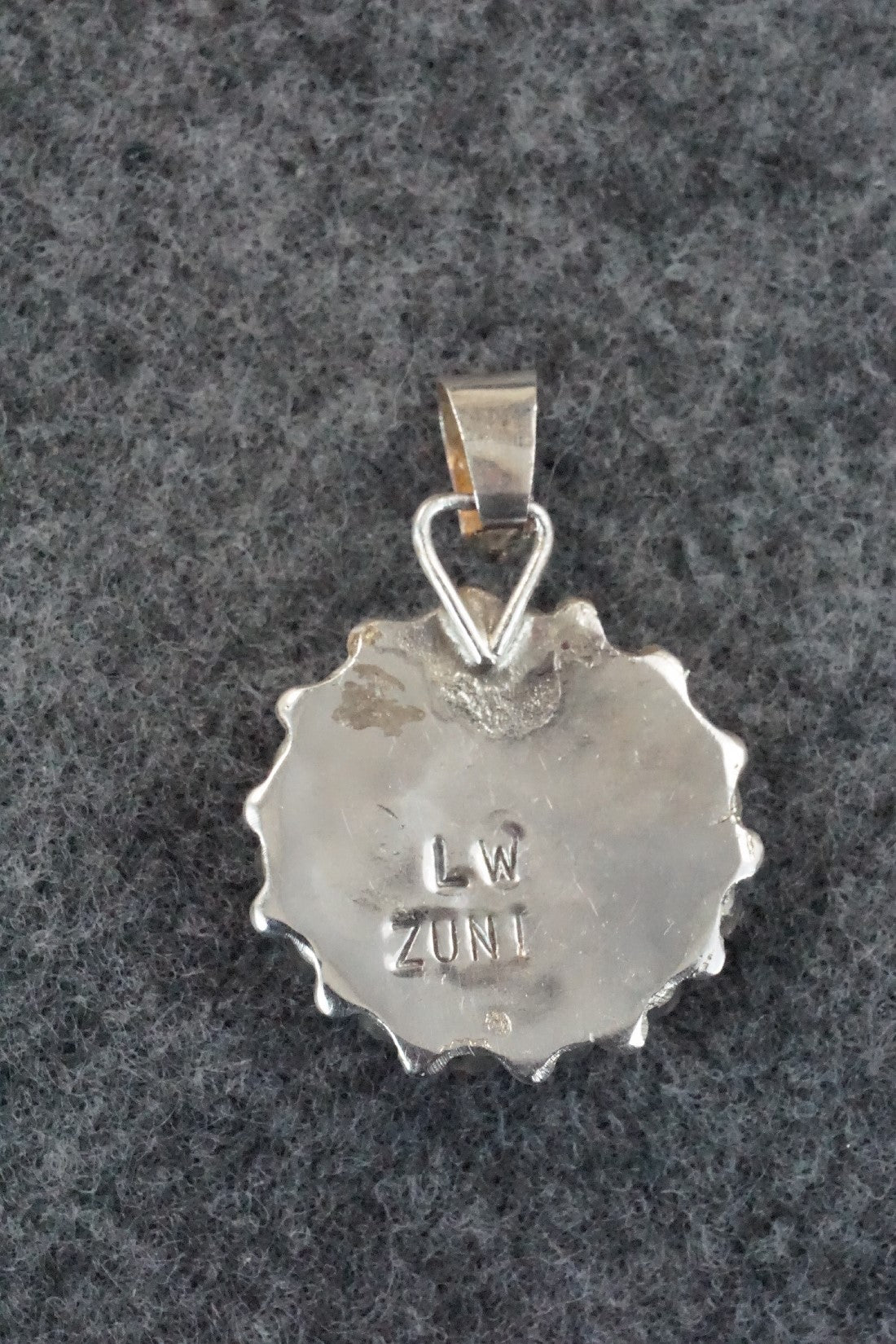 Coral & Sterling Silver Pendant - Lorencita Walela