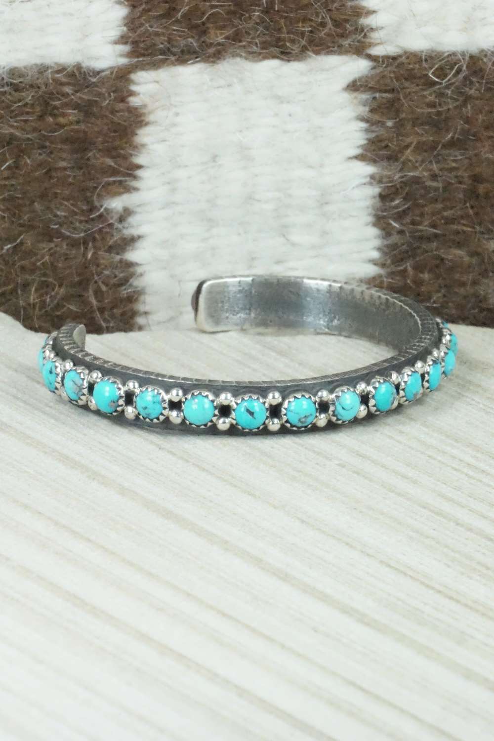 Turquoise & Sterling Silver Bracelet - Ernest Rangel