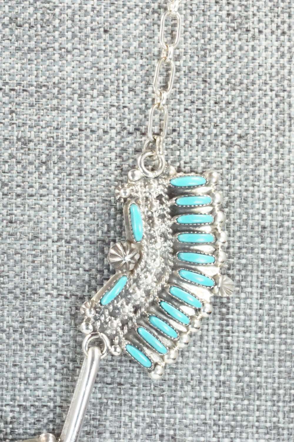 Turquoise & Sterling Silver Necklace and Earrings Set - Levon Loncassion