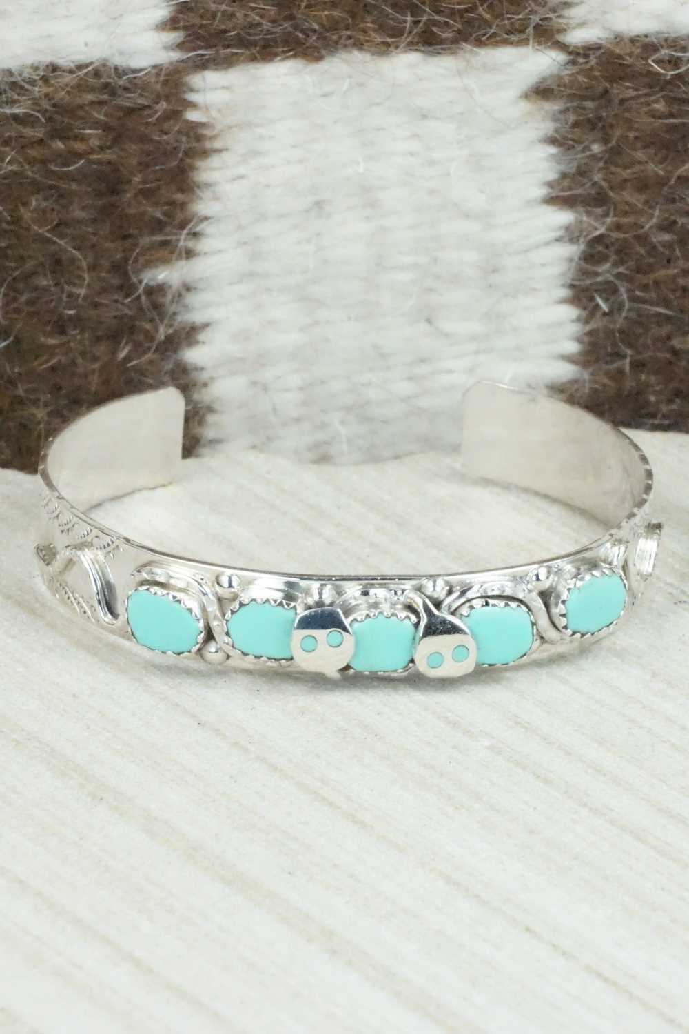 Turquoise & Sterling Silver Bracelet - Joy Calavaza