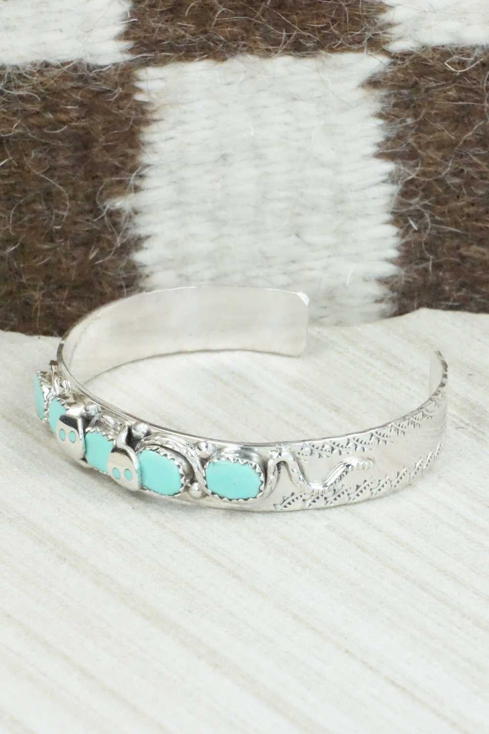 Turquoise & Sterling Silver Bracelet - Joy Calavaza