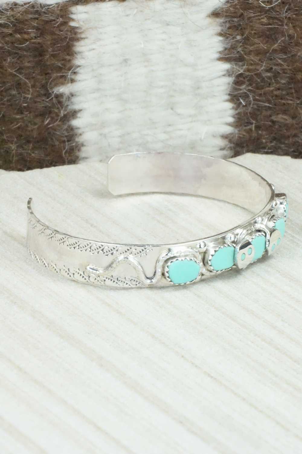 Turquoise & Sterling Silver Bracelet - Joy Calavaza