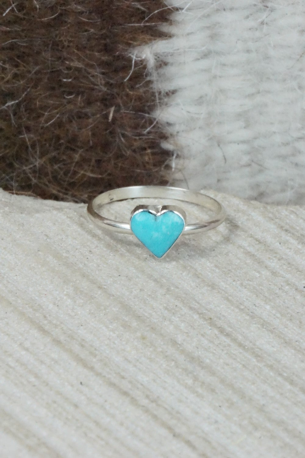 Turquoise & Sterling Silver Ring - A Lalio - Size 5.75