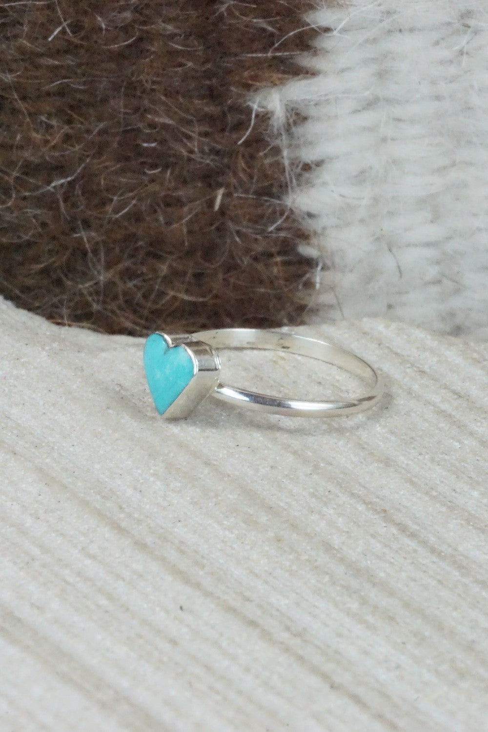 Turquoise & Sterling Silver Ring - A Lalio - Size 5.25