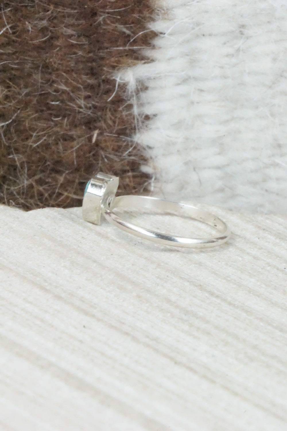 Turquoise & Sterling Silver Ring - A Lalio - Size 6
