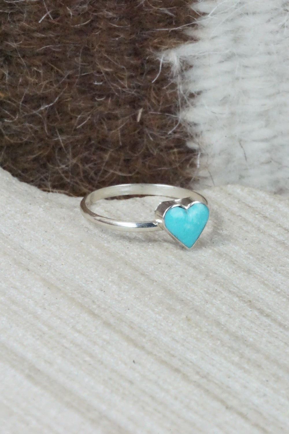 Turquoise & Sterling Silver Ring - A Lalio - Size 6