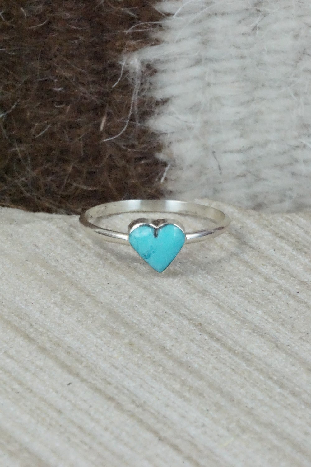 Turquoise & Sterling Silver Ring - A Lalio - Size 6