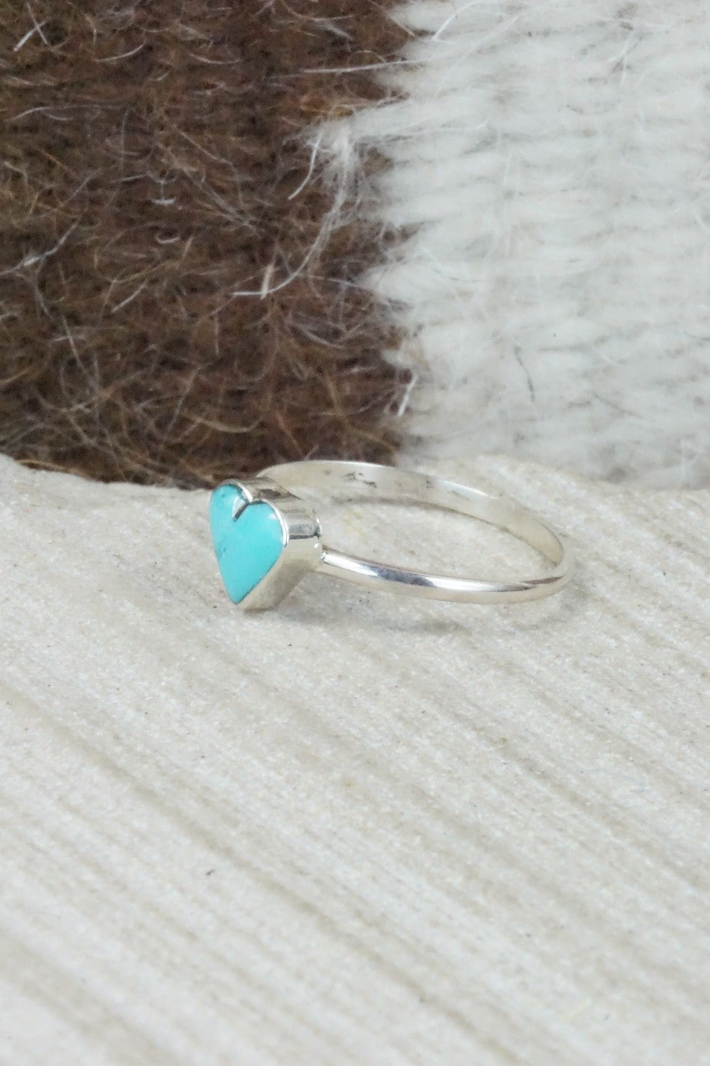 Turquoise & Sterling Silver Ring - A Lalio - Size 6