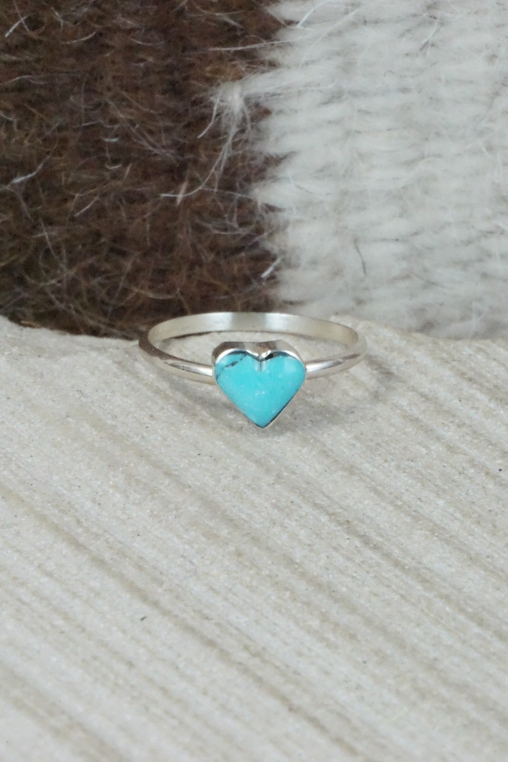 Turquoise & Sterling Silver Ring - A Lalio - Size 5