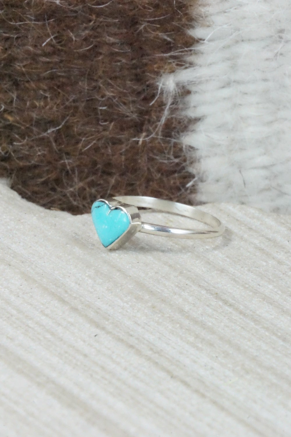 Turquoise & Sterling Silver Ring - A Lalio - Size 5