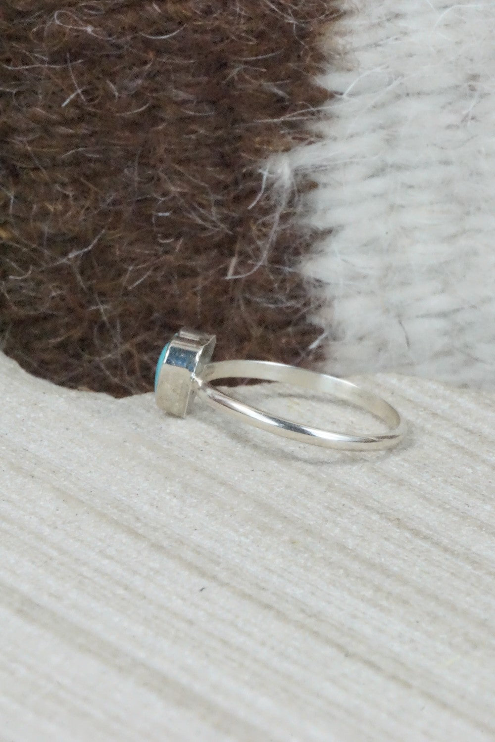 Turquoise & Sterling Silver Ring - A Lalio - Size 5