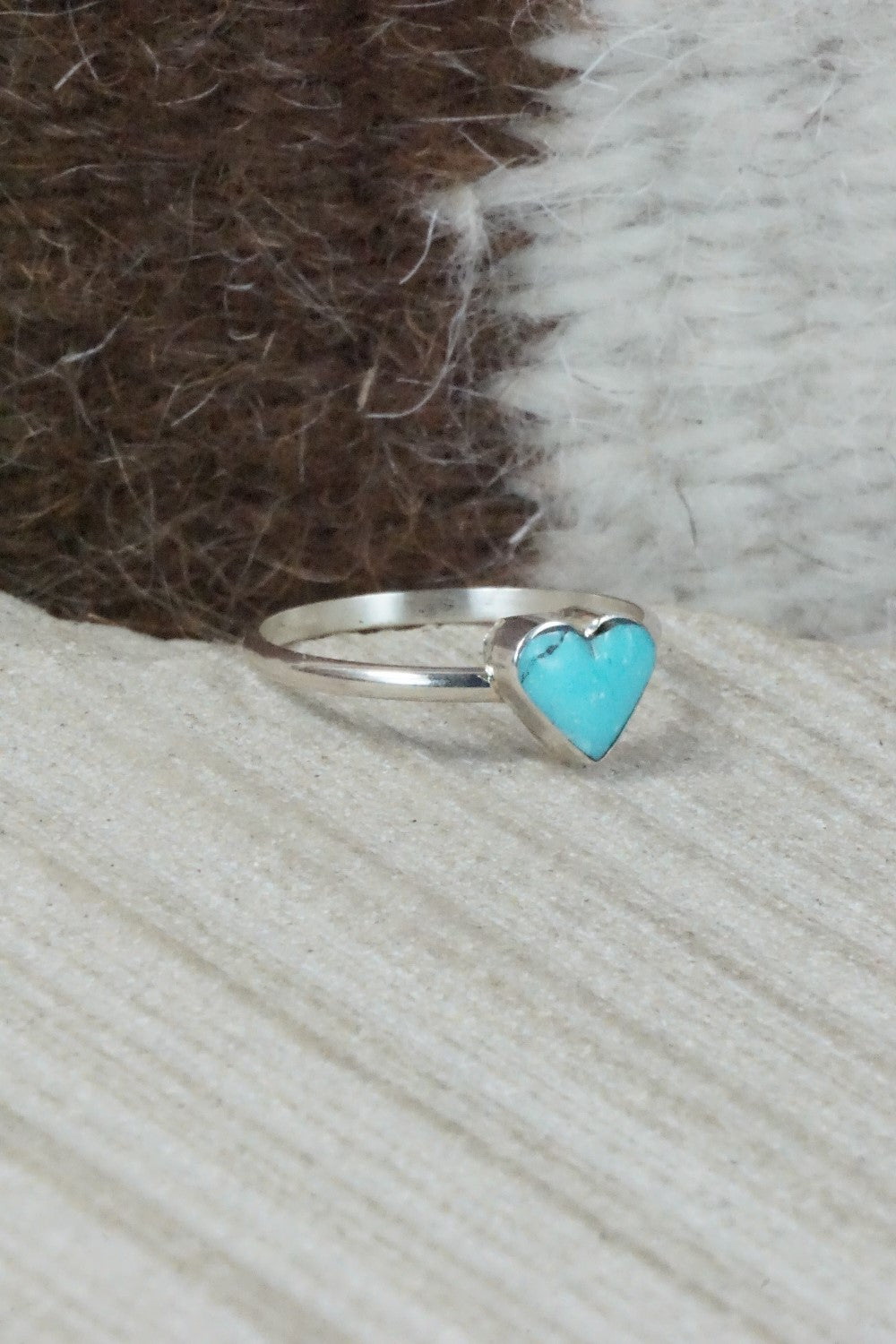 Turquoise & Sterling Silver Ring - A Lalio - Size 5