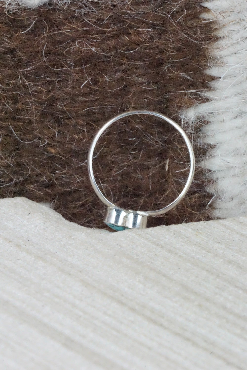 Turquoise & Sterling Silver Ring - A Lalio - Size 5