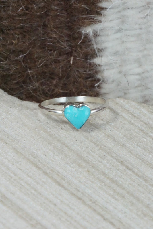 Turquoise & Sterling Silver Ring - A Lalio - Size 7