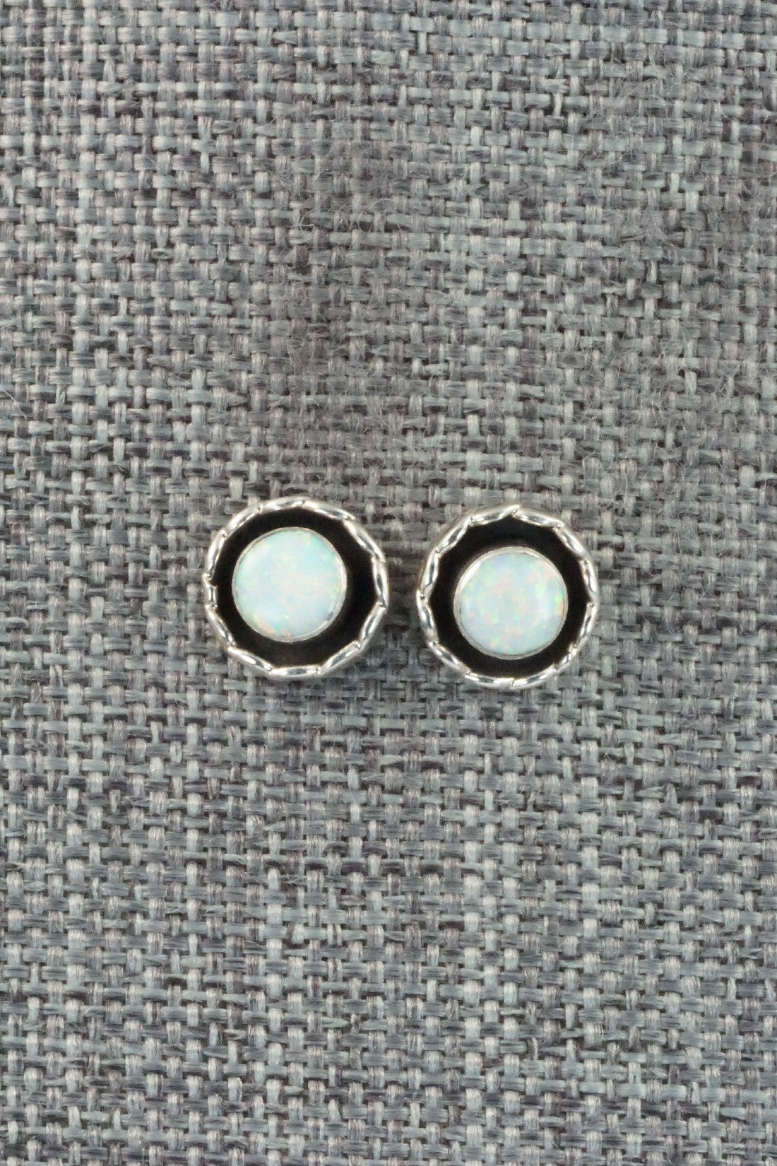 Opalite & Sterling Silver Earrings - Corina Leekity