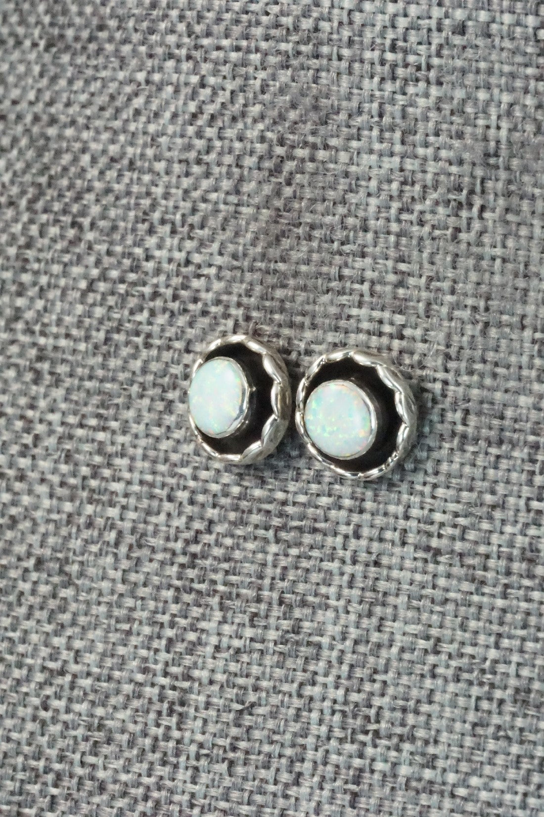 Opalite & Sterling Silver Earrings - Corina Leekity