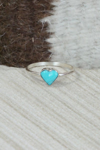 Turquoise & Sterling Silver Ring - A Lalio - Size 7.5