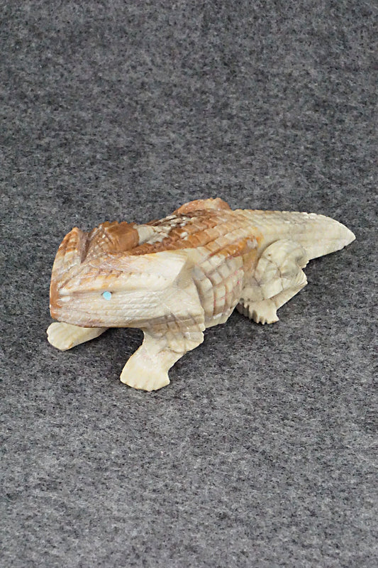 Horned Toad Zuni Fetish Carving - Tony Mackel