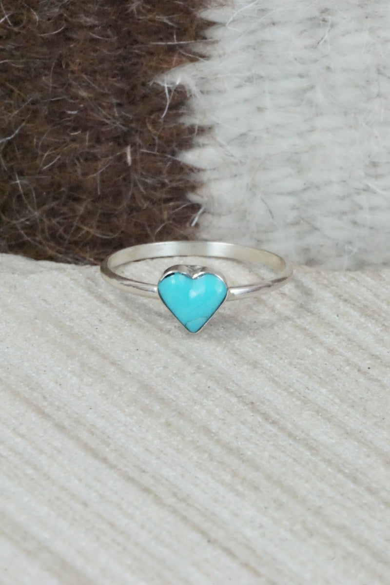 Turquoise & Sterling Silver Ring - A Lalio - Size 6.75