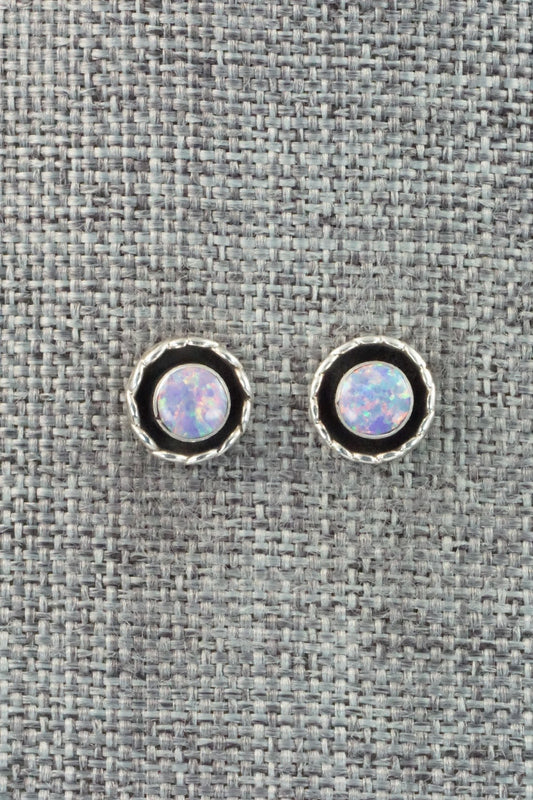 Opalite & Sterling Silver Earrings - Corina Leekity