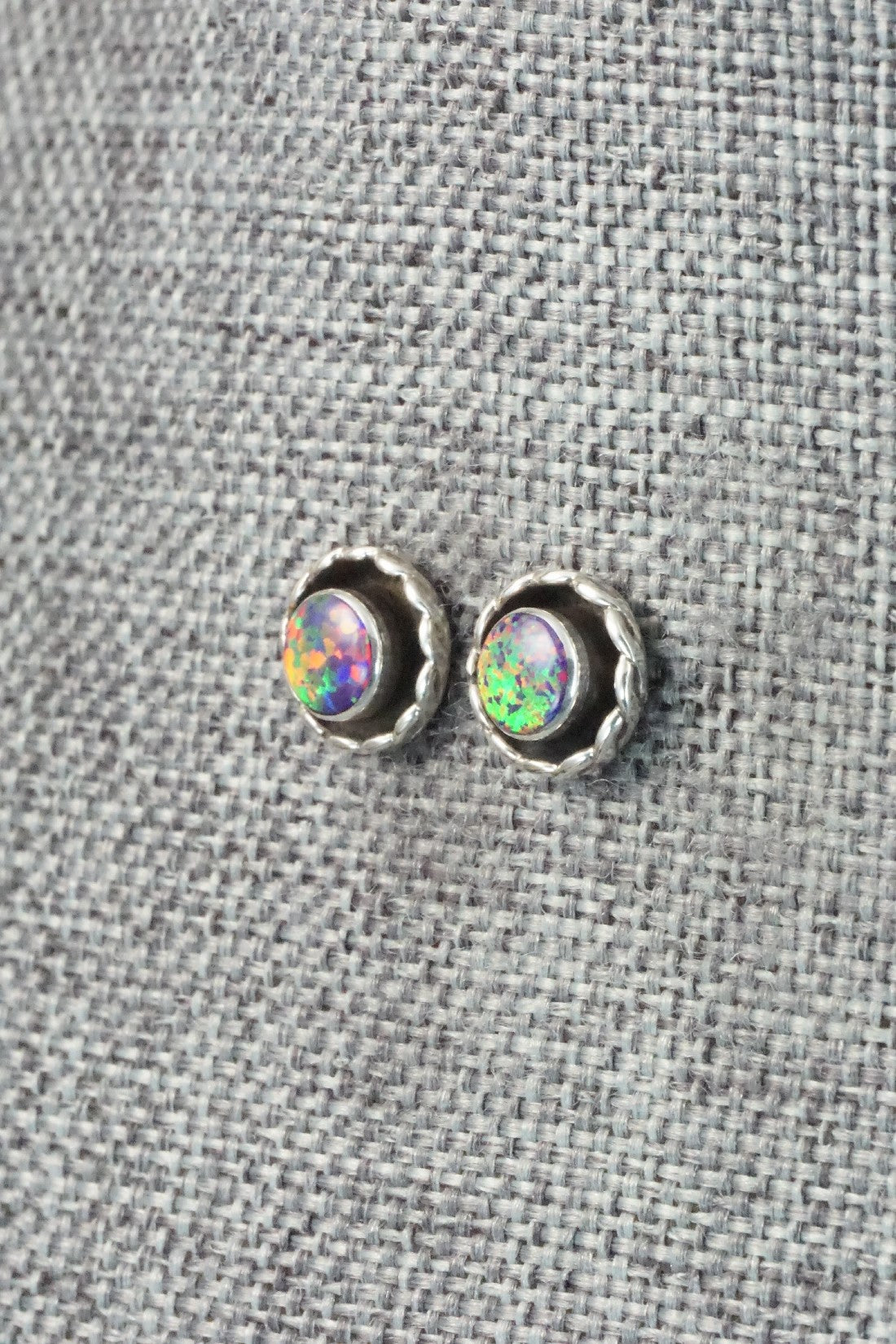 Opalite & Sterling Silver Earrings - Corina Leekity