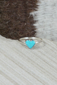 Turquoise & Sterling Silver Ring - A Lalio - Size 4