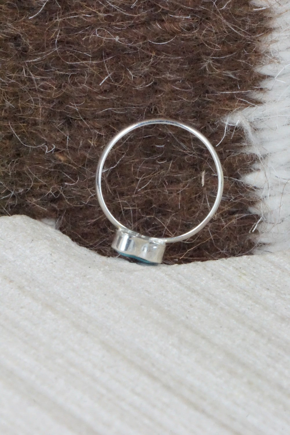 Turquoise & Sterling Silver Ring - A Lalio - Size 4