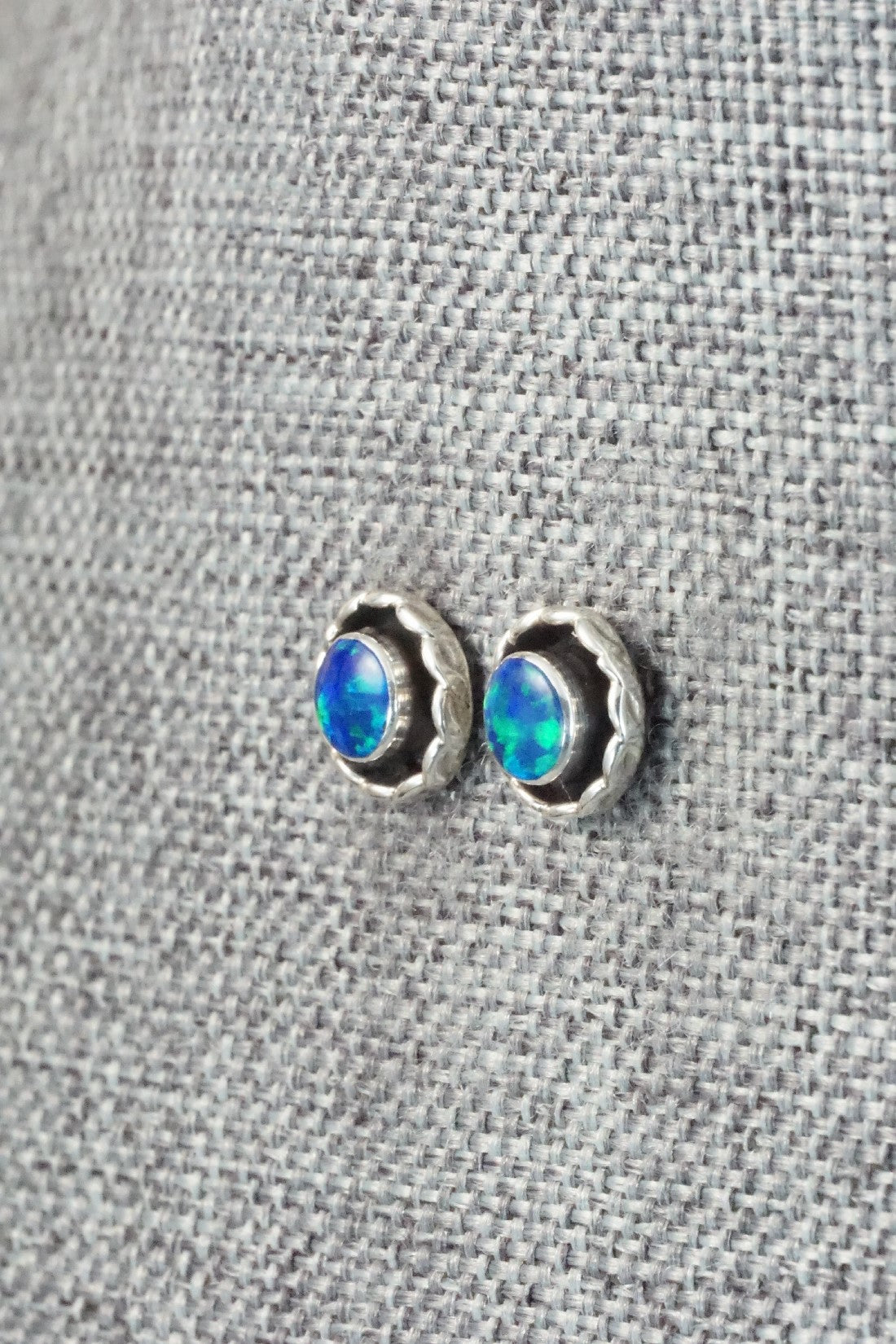 Opalite & Sterling Silver Earrings - Corina Leekity