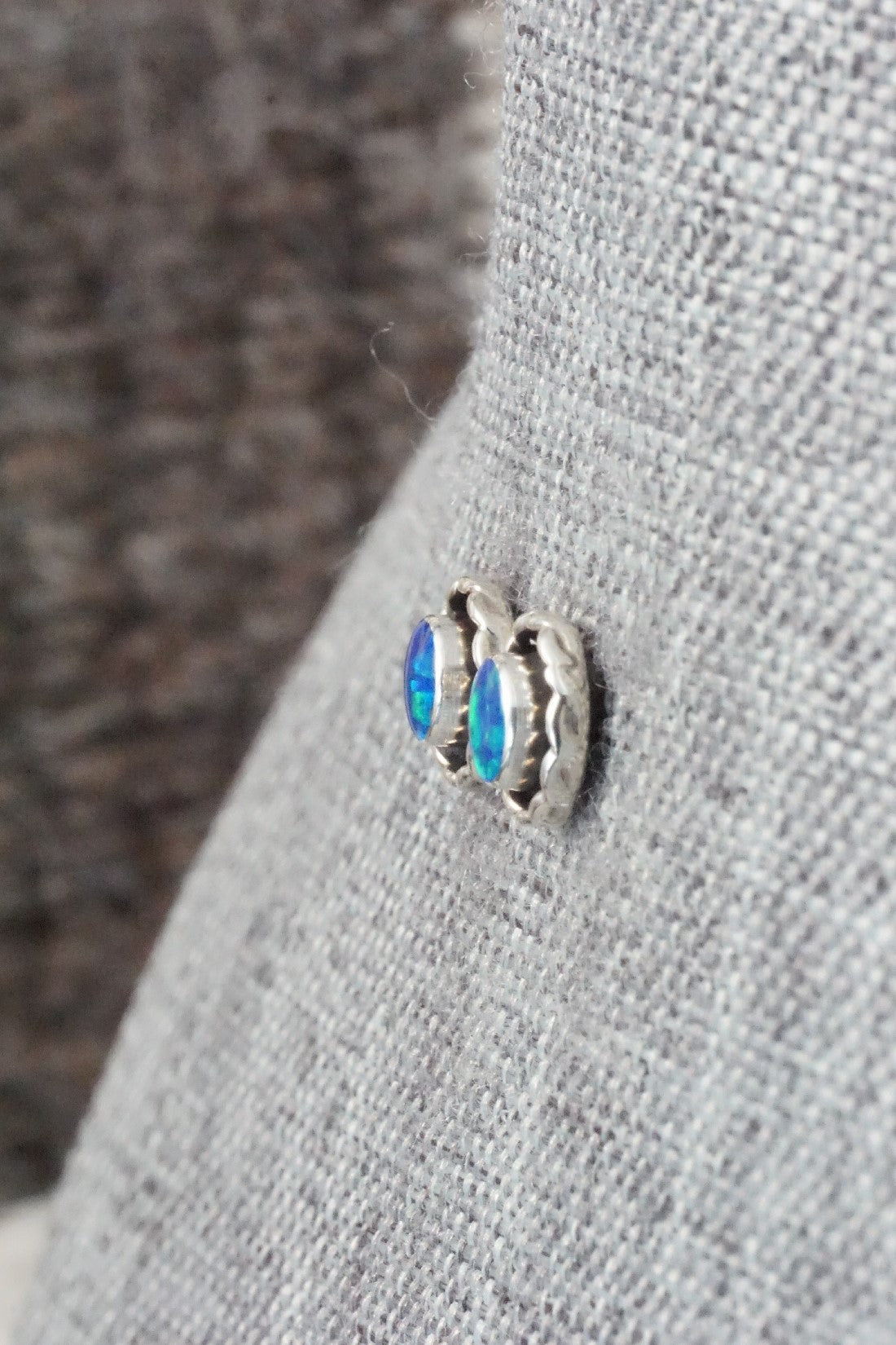 Opalite & Sterling Silver Earrings - Corina Leekity