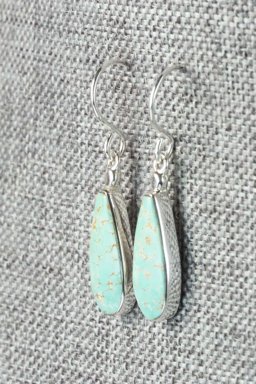 Turquoise & Sterling Silver Earrings - Kenneth Bitsie