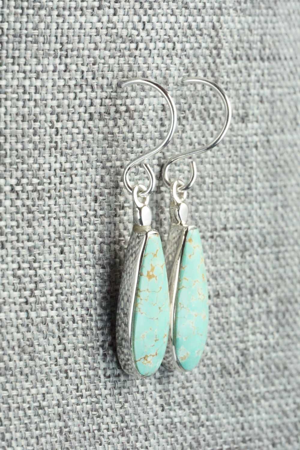 Turquoise & Sterling Silver Earrings - Kenneth Bitsie