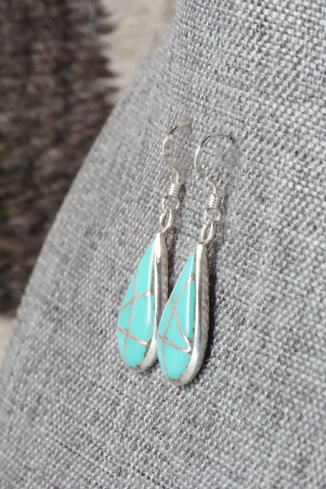 Turquoise & Sterling Silver Earrings - Laurie Kallestewa
