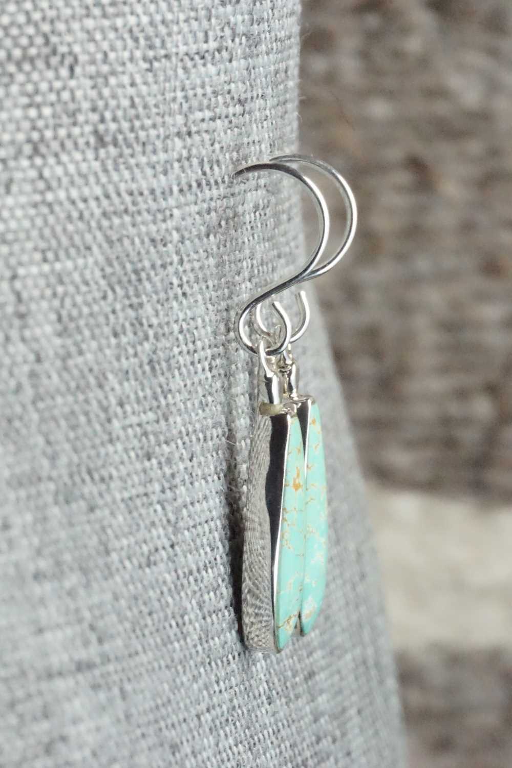 Turquoise & Sterling Silver Earrings - Kenneth Bitsie