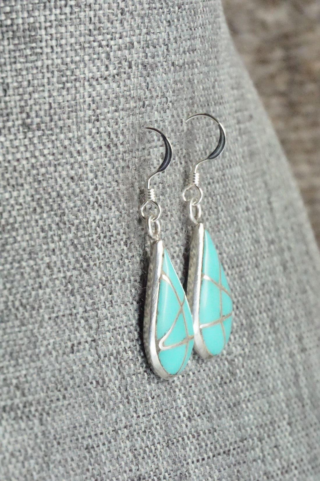 Turquoise & Sterling Silver Earrings - Laurie Kallestewa