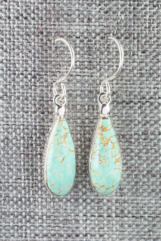 Turquoise & Sterling Silver Earrings - Kenneth Bitsie