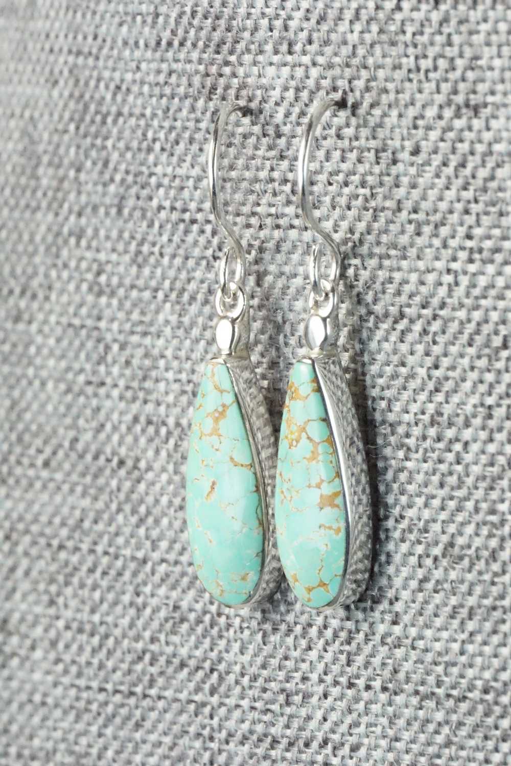 Turquoise & Sterling Silver Earrings - Kenneth Bitsie
