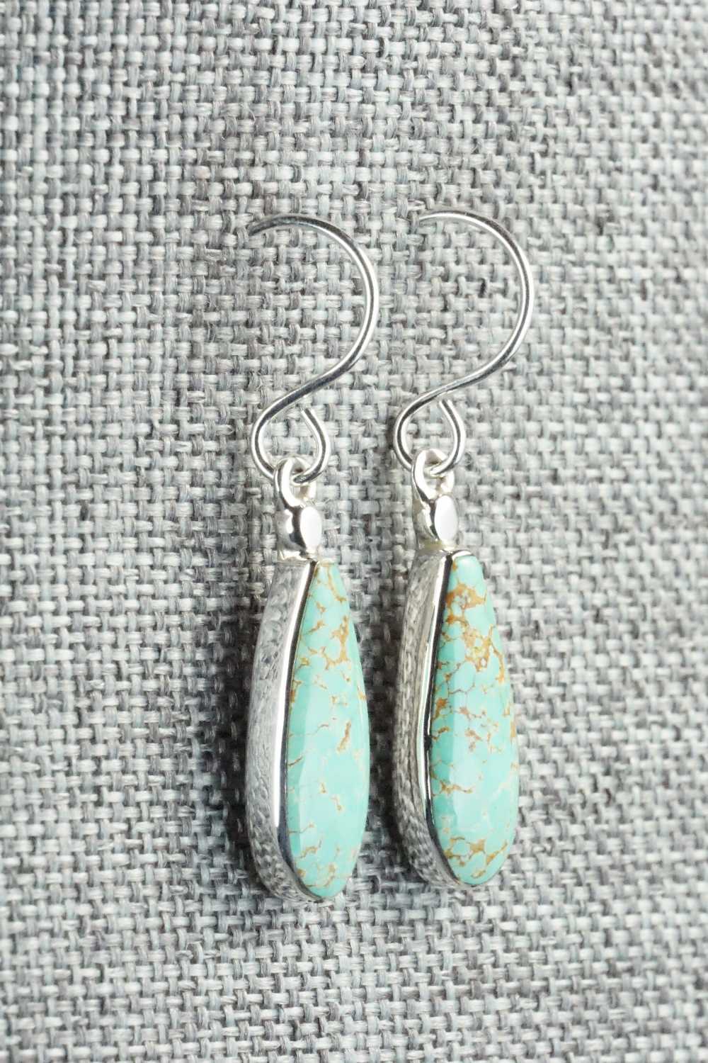 Turquoise & Sterling Silver Earrings - Kenneth Bitsie