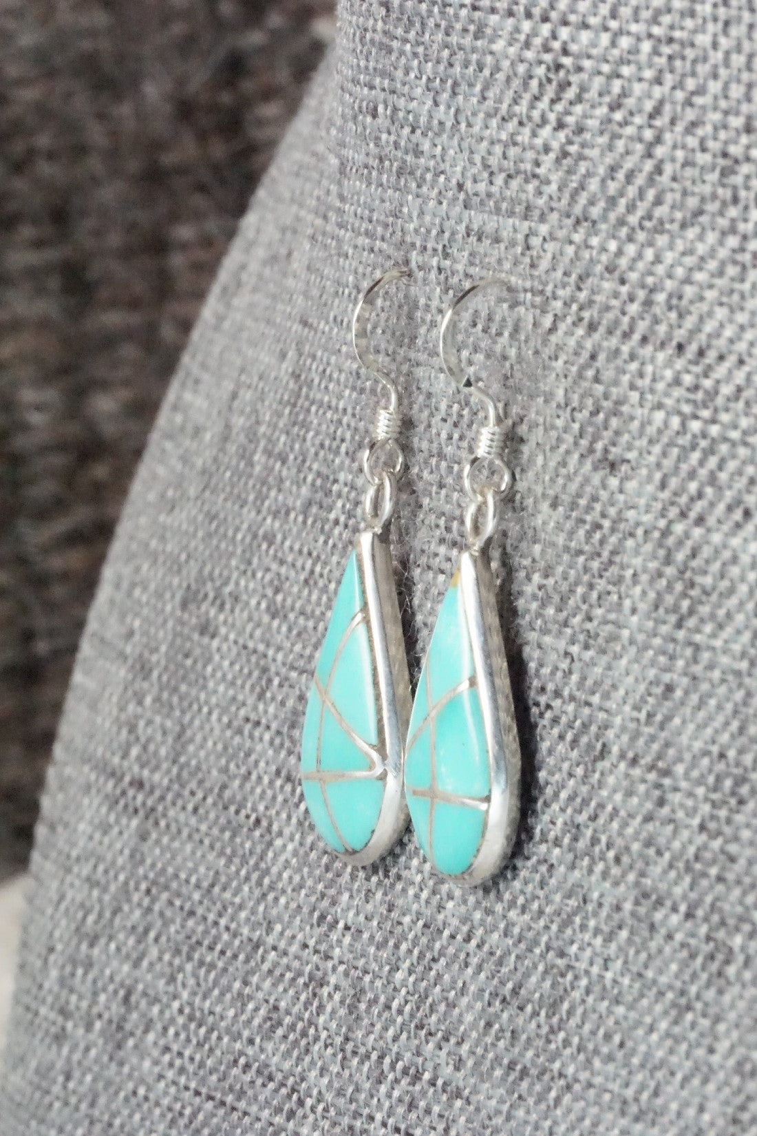 Turquoise & Sterling Silver Earrings - Laurie Kallestewa